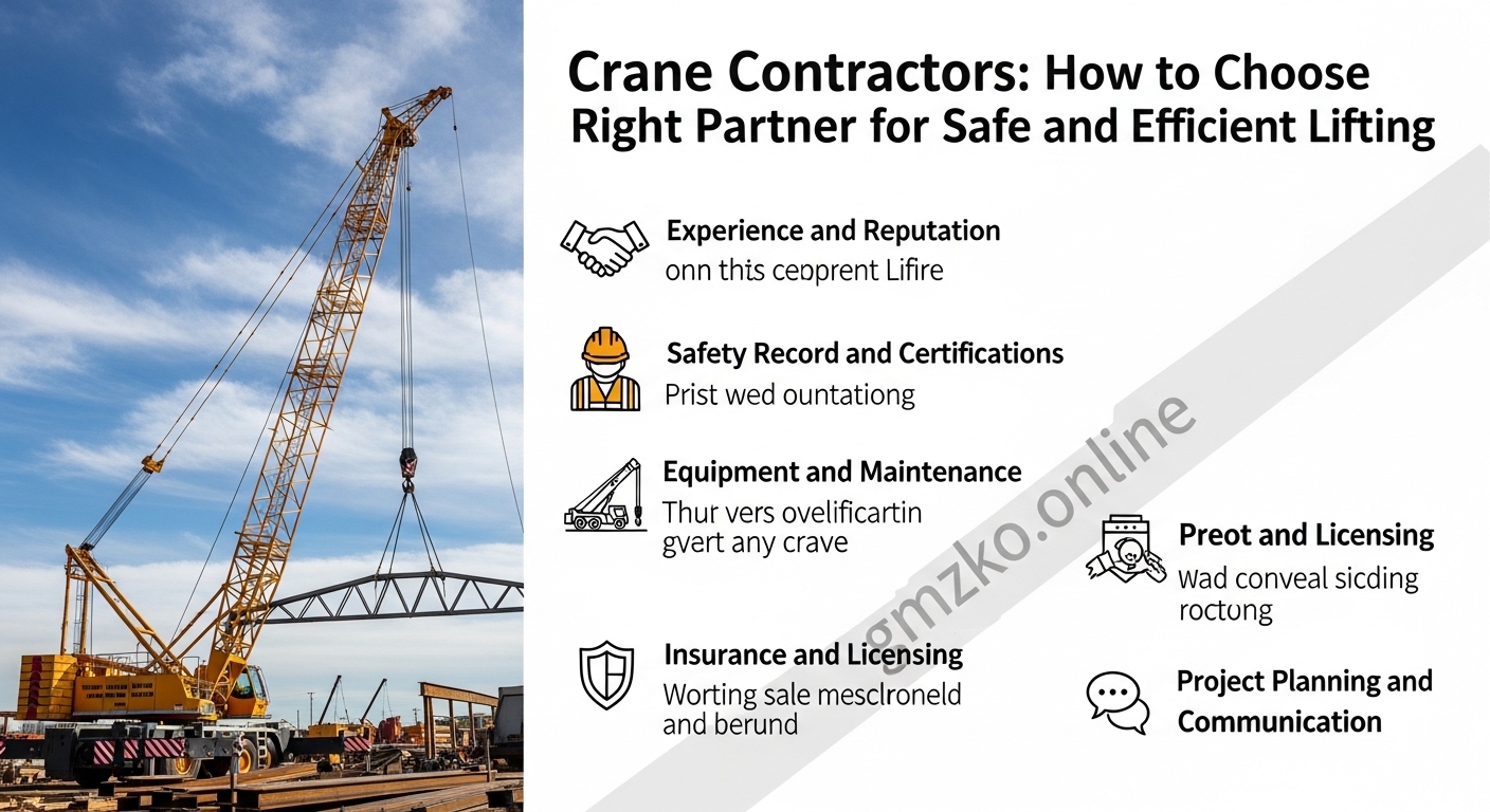 Mobile crane contractor working on high-rise building construction